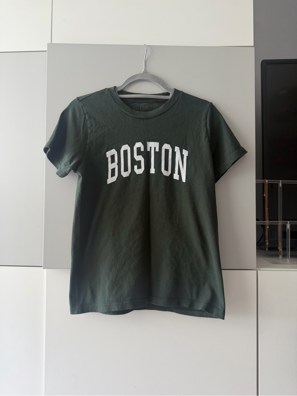 Brandy Melville Dark Green 'BOSTON' Short Sleeve Tee